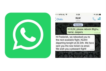 Use WhatsApp to rebook your cancelled flight